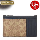 コーチ COACH 小物 カードケース FCAB81 CAB81 ウォルナット×タン 特別送料無料 シグネチャー コーテッド キャンバス レザー カラーブロック...