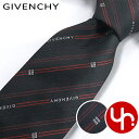 ジバンシィ GIVENCHY アパレル ネクタイ GV80LS J5902 ブラック×レッド 特別送料無料 ジバンシィ ストライプ ロゴ シルク ネクタイメンズ...