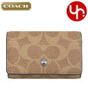 コーチ COACH 小物 キーケース FCAR00 CAR00 タン 特別送料無料 シグネチャー コーテッド キャンバス 5連 キーケース アウトレット品レディ...