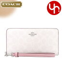 コーチ COACH 財布 長財布 FCW778 CW778 チョーク×カーネーション 特別送料無料 シグネチャー コーテッド キャンバス レザー ロング ジップ...