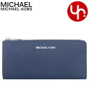 マイケルコース MICHAEL KORS 財布 長財布 35R4STVE3L ネイビー 特別送料無料 ジェットセット トラベル サフィアーノレザー ラージ スリ...
