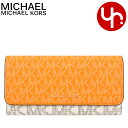 マイケルコース MICHAEL KORS 財布 長財布 35S5GTVF3B ポップオレンジマルチ 特別送料無料 ジェット セット トラベル シグネチャー ラージ トライフォールド ウォレット アウトレット品レディース ブランド 通販 2025SS