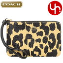 コーチ COACH 小物 ポーチ FCBP22 CBP22 レオパードマルチ 特別送料無料 レオパード プリント コーテッド キャンバス コーナー ジップ リストレット アウトレット品レディース ブランド 通販 2025AW
