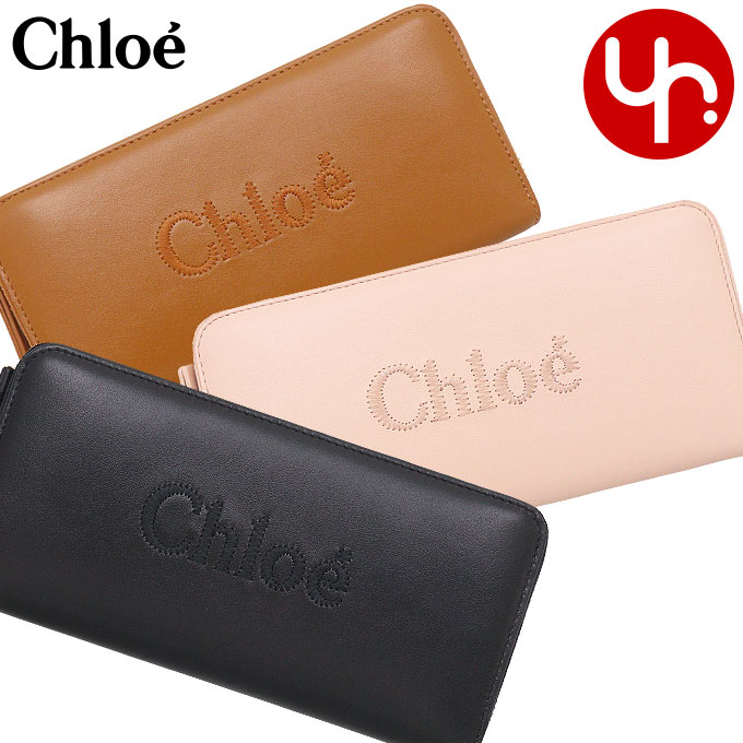 小物などお買い得な福袋 美品】Chloe GHOST 財布 折り財布 レザー ロゴ ジップ ブラウン 小物