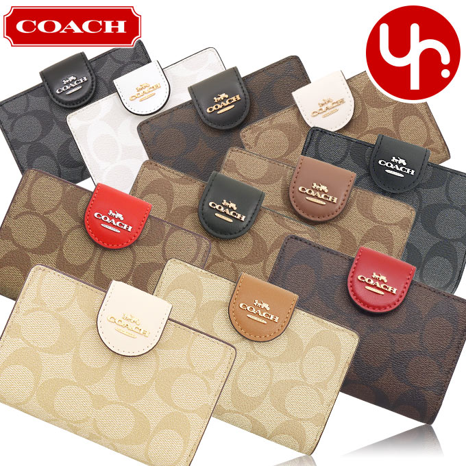 コーチ COACH 財布 二つ折り財布 FC0082 C0082 特別送料無料 ラグジュアリー シグネチャー PVC レザー ミディアム コーナー ジップ ウォレット アウトレット品レディース ブランド 通販 L型 2021SS