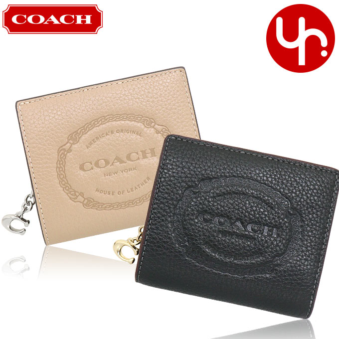 コーチ COACH 財布 二つ折り財布 FCM216 CM216 特別送料無料 コーチ ヘリテージ ぺブルド レザー C チャーム スナップ ラウンド ジップ ウォレット アウトレット品レディース ブランド 通販 2023AW