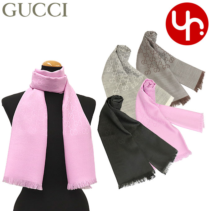 グッチ GUCCI アパレル スカーフ 165904 3G646 特別送料無料 GGパターン ウール シルク リバーシブル フリンジ スカーフ メンズ レディース ブランド 通販 2022のサムネイル