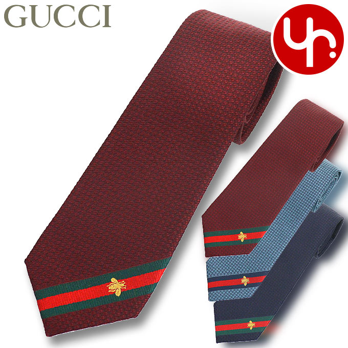 グッチ GUCCI アパレル ネクタイ 456510 4E002 メンズ 特別送料無料 HENAN ビー ウェブ ストライプ シルク ネクタイ ブランド 通販