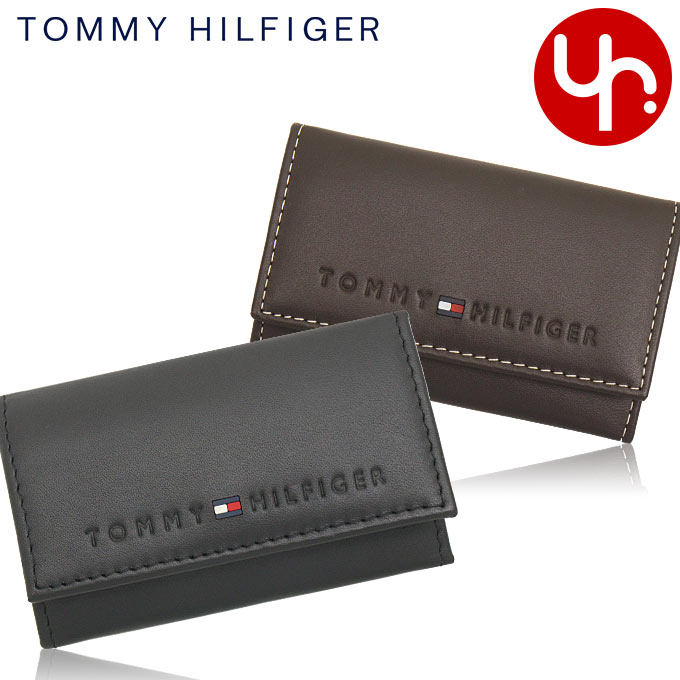 トミーヒルフィガー キーケース（メンズ） トミー ヒルフィガー TOMMY HILFIGER 小物 キーケース 31TL17X005 特別送料無料 WELLESLEY ジェニュイン レザー 6連 キーケースメンズ ブランド 通販 2024SS