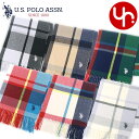 ユーエスポロアッスン U.S.POLO ASSN. アパレル マフラー USPA2016 特別送料無料 ポイントゲッター ロゴ チェック フリンジ マフラーレデ...