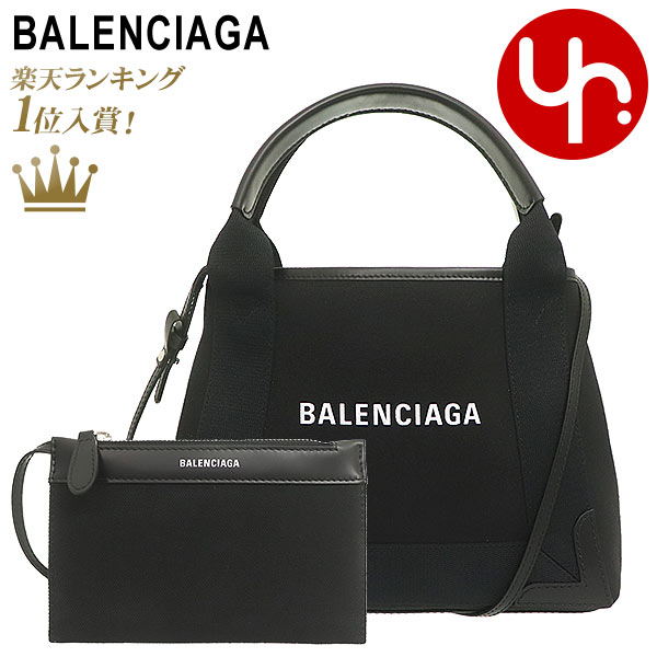 バレンシアガ 財布（レディース） 【26時間限定ポイント2倍】バレンシアガ BALENCIAGA バッグ ショルダーバッグ 390346 2HH3N ブラック 特別送料無料 ネイビー カバス ロゴ プリント キャンバス XS トートバッグ (ポーチ付き)レディース ブランド 通販 斜めがけ