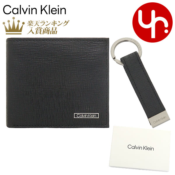 カルバンクライン 財布（メンズ） カルバン クライン Calvin Klein 財布 二つ折り財布 31CK330014 ブラック 特別送料無料 ジェニュイン レザー バイフォールド コイン ポケット ウォレット キーリング ボックス セットメンズ ブランド 通販 2023SS