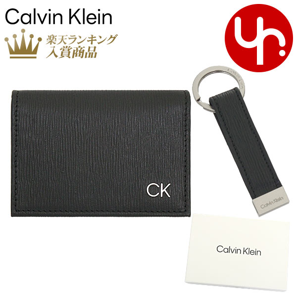 カルバン・クライン 定期入れ メンズ カルバン クライン Calvin Klein 小物 カードケース 31CK330017 ブラック 特別送料無料 ジェニュイン レザー カードケース キーリング ボックス セットメンズ ブランド 通販 2023SS