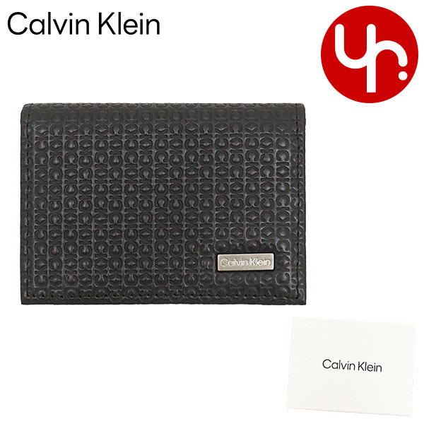 カルバン・クライン 定期入れ メンズ カルバン クライン Calvin Klein 小物 カードケース 31CK200001 ブラック 特別送料無料 ジェニュイン レザー エンボスド ロゴ カードケースメンズ ブランド 通販 2023SS