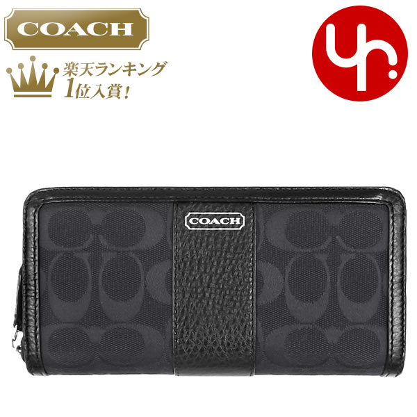 コーチ COACH★レビューを書くと送料無料！財布(長財布)F49159 ブラック×ブラック パーカー シグ...