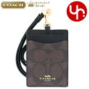 コーチ COACH 小物 カードケース F63274 63274 ブラウン×ブラック 特別送料無料 コーチ ラグジュアリー シグネチャー PVC ランヤード ID ケース アウトレットレディース ブランド 通販