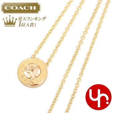 コーチ COACH アクセサリー ネックレス F54514 ローズゴールド 特別送料無料 コーチ オープン サークル ストーン ロゴ ネックレス アウトレット品レディース ブランド 通販 2020 夏 あす楽