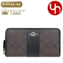 コーチ 財布（レディース） コーチ COACH 財布 長財布 F54630 ブラウン×ブラック 特別送料無料 コーチ ラグジュアリー シグネチャー PVC レザー アコーディオン ジップ アラウンド アウトレットレディース ブランド 通販