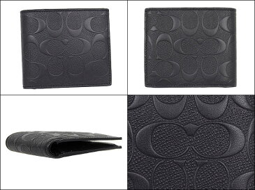 コーチ COACH 財布 二つ折り財布 F75363 ブラック 特別送料無料 コーチ デボスド シグネチャー クロスグレーン レザー コイン ウォレット アウトレット品激安 メンズ レディース ブランド セール 通販 SALE クリスマス 二つ折り財布 財布 あす楽【ラッキーシール対応】