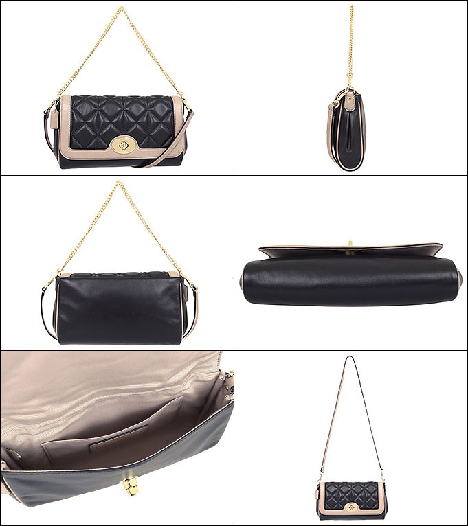 コーチ COACH F37723 キルテッド レザー ミニ ルビー クロスボディー チェーンストラップ クラッチ 2wayハンドバッグ
