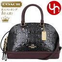 コーチ COACH バッグ ハンドバッグ F55450 ブラック×オックスブラッド 特別送料無料 コーチ デボスド シグネチャー パテント レザー ミニ シエラ サッチェル アウトレット品激安 レディース ブランド セール 通販 SALE 斜めがけ クリスマス あす楽 タイムセール