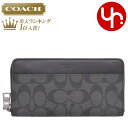 コーチ 【76時間限定ポイント2倍】コーチ COACH 財布 長財布 F58112 チャコール×ブラック 特別送料無料 コーチ シグネチャー PVC レザー アコーディオン ジップ アラウンド アウトレットメンズ ブランド 通販