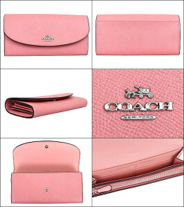 コーチCOACH財布長財布F54009ブラッシュ特別送料無料コーチラグジュアリークロスグレーンレザースリムエンベロープアウトレット品激安レディースブランドセール通販SALEL型2017母の日YR限定価格長財布財布あす楽楽天カード分割#YR