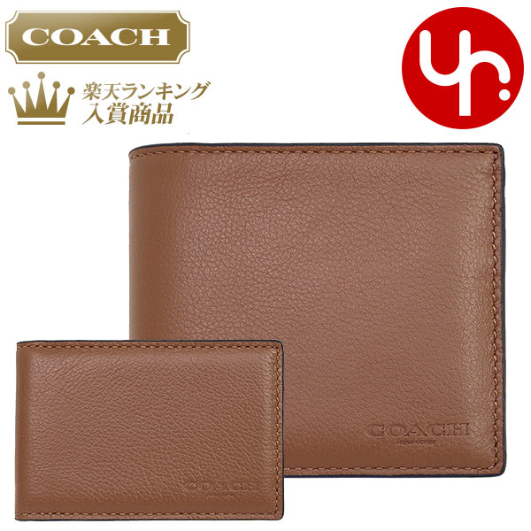 コーチ 【72時間限定ポイント2倍】コーチ COACH 財布 二つ折り財布 F74991 74991 ダークサドル 特別送料無料 コーチ スポーツ カーフ レザー コンパクト ID ウォレット アウトレットメンズ ブランド 通販