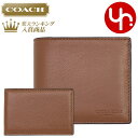 【24時間限定ポイント2倍】コーチ COACH 財布 二つ折り財布 F74991 74991 ダークサドル 特別送料無料 コーチ スポーツ カーフ レザー コンパクト ID ウォレット アウトレットメンズ ブランド 通販