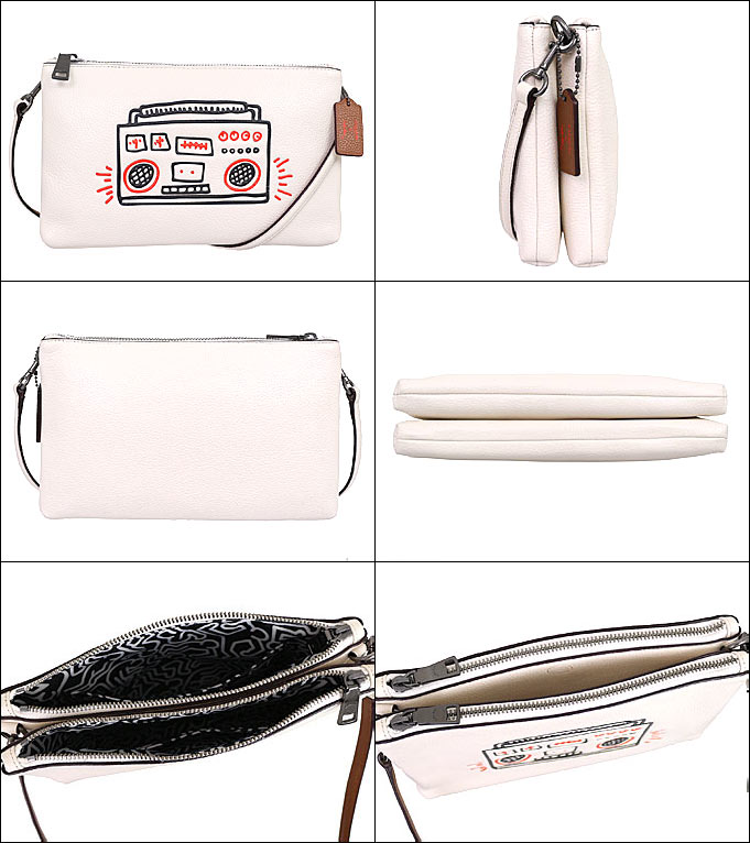 コーチ COACH F11771 コーチ×キース・ヘリング Keith Haring コラボ ペブルド レザー レイラ クロスボディー 本革仕立て 斜めがけバッグ
