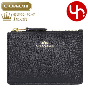 コーチ COACH 財布 コインケース F12186 ブラック 特別送料無料 コーチ ラグジュアリー クロスグレーン レザー ミニ ID キーリング スキニー アウトレット品激安 メンズ レディース ブランド セール 通販 SALE 2019 入学 卒業 ホワイトデー YR限定価格 あす楽