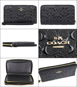 コーチCOACH財布二つ折り財布F57469ブラック特別送料無料コーチラグジュアリーデボスドシグネチャーパテントレザーフォンウォレットアウトレット品激安レディースブランドセール通販SALEハロウィン二つ折り財布財布あす楽