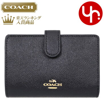 コーチ COACH 財布 二つ折り財布 F11484 ブラック 特別送料無料 コーチ ラグジュアリー クロスグレーン レザー ミディアム コーナー ジップ ウォレット アウトレット品レディース ブランド 通販 L型 2020 父の日 ギフト あす楽