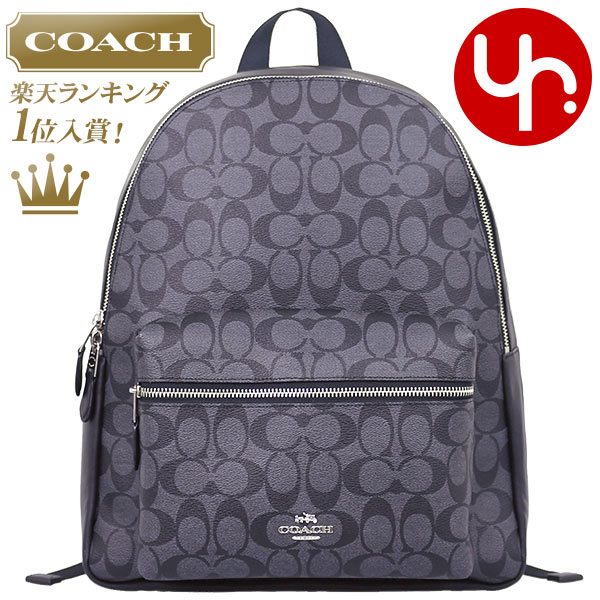 コーチ ビジネスリュック レディース 【72時間限定ポイント2倍】コーチ COACH バッグ リュック F58314 ブラックスモーク×ブラック 特別送料無料 コーチ チャーリー シグネチャー PVC レザー バックパック アウトレットレディース ブランド 通販 通勤 旅行