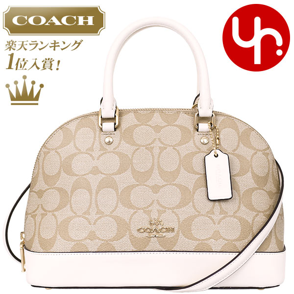 ハンドバッグ コーチ COACH バッグ ハンドバッグ F27583 ライトカーキ×チョーク 特別送料無料 コーチ ラグジュアリー シグネチャー ミニ シエラ サッチェル アウトレットレディース ブランド 通販 斜めがけ