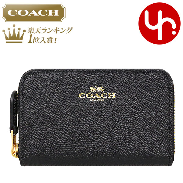 【24時間限定ポイント10倍】コーチ COACH 財布 コインケース F27569 ブラック 特別送料無料 コーチ ラグジュアリー クロスグレーン レザー スモール ジップアラウンド コインパース アウトレットメンズ レディース ブランド 通販 2022 母の日