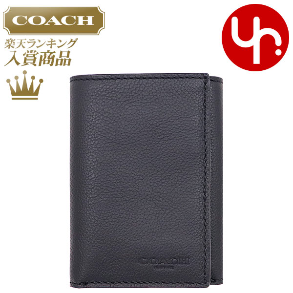 コーチ 【ポイント2倍 6/4 21時-6/6 0時迄】コーチ COACH 財布 三つ折り財布 F23845 23845 ブラック 特別送料無料 コーチ スポーツ カーフ レザー トライフォールド ウォレット アウトレットメンズ ブランド 通販