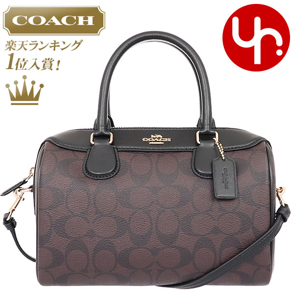 コーチ COACH バッグ ショルダーバッグ F32203 ブラウン×ブラック 特別送料無料 コーチ ラグジュアリー シグネチャー PVC レザー ベネット ミニ サッチェル アウトレットレディース ブランド 通販 斜めがけ