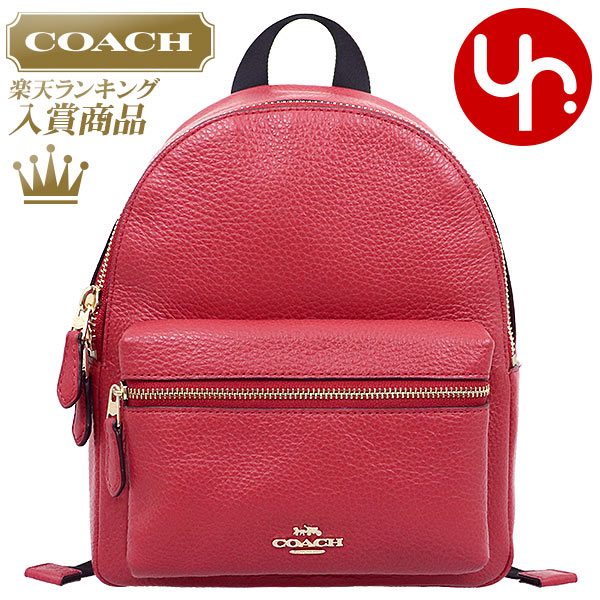 コーチ COACH バッグ リュック F28995 トゥルーレッド 特別送料無料 コーチ チャーリー ペブルド レザー ミニ バックパック アウトレット品激安 レディース ブランド セール 通販 SALE 2019 令和 母の日 あす楽