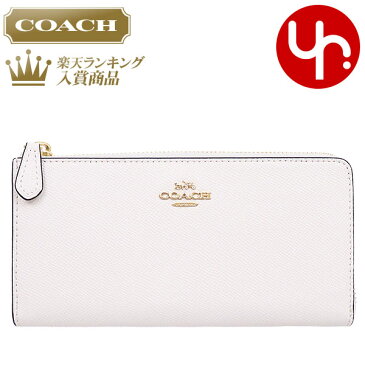 コーチ COACH 財布 長財布 F37985 チョーク 特別送料無料 コーチ ラグジュアリー クロスグレーン レザー L ジップ ウォレット アウトレット品激安 レディース ブランド セール 通販 SALE 薄型 L型 2019 入学 卒業 ホワイトデー YR限定価格 長財布 あす楽