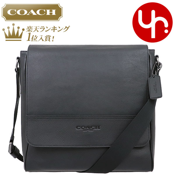 【8時間限定ポイント10倍】コーチ COACH バッグ ショルダーバッグ F68015 ブラック 特別送料無料 ヒューストン スムース カーフ レザー マップ バッグ アウトレット品メンズ レディース ブランド 通販 斜めがけ 2020 秋 あす楽