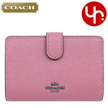 【28時間限定ポイント10倍】コーチ COACH 財布 二つ折り財布 F11484 ピンクローズ 特別送料無料 ラグジュアリー クロスグレーン レザー ミディアム コーナー ジップ ウォレット アウトレット品レディース ブランド 通販 L型 2019 令和 クリスマス あす楽