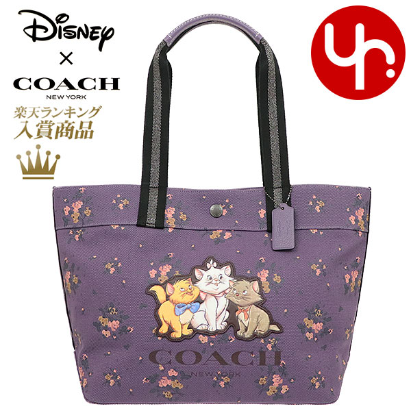 コーチ COACH バッグ トートバッグ F91130 ダスティラベンダーマルチ 特別送料無料 コーチ×ディズニー コラボ アリストキャット フローラル ローズ ブーケ プリント キャンバス トート アウトレットレディース ブランド 通販 通勤のサムネイル