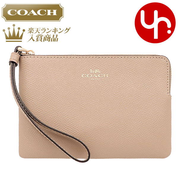 【76時間限定ポイント2倍】コーチ COACH 小物 ポーチ F58032 58032 トープ 特別送料無料 ラグジュアリー クロスグレーン レザー コーナー ジップ リストレット アウトレットレディース ブランド 通販