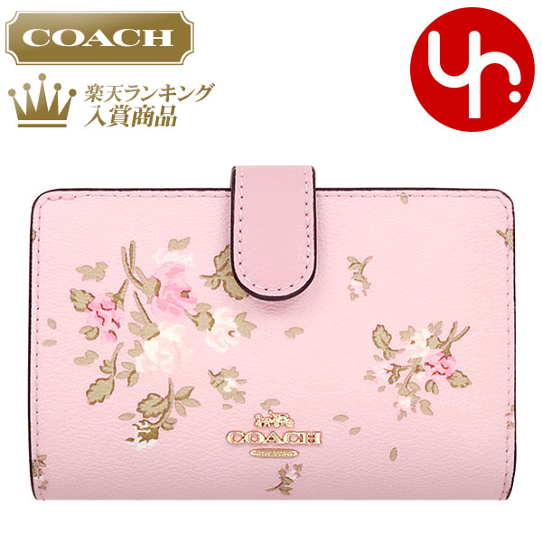 コーチ COACH 財布 二つ折り財布 F91750 ブロッサムマルチ 特別送料無料 ローズ ブーケ プリント PVC レザー ミディアム コーナー ジップ ウォレット アウトレットレディース ブランド 通販