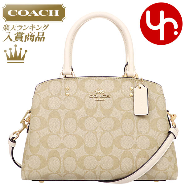 【12時間限定ポイント10倍】コーチ COACH バッグ ハンドバッグ F91494 ライトカーキ×チョーク 特別送料無料 ラグジュアリー シグネチャー ミニ リリー キャリーオール アウトレットレディース ブランド 通販 斜めがけ 2021