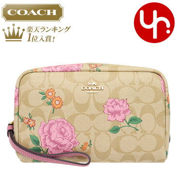 【24時間限定ポイント10倍】コーチ COACH 小物 ポーチ F02496 ライトカーキマルチ 特別送料無料 シグネチャー プレーリー ローズ プリント ボクシー コスメティック ケース 20 アウトレット品レディース ブランド 通販 2020 父の日 ギフト あす楽