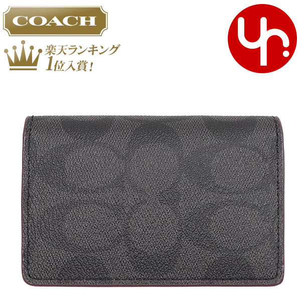 楽天インポートコレクションYRコーチ COACH 小物 カードケース F91633 91633 ブラック×ブラック 特別送料無料 シグネチャー PVC レザー ビジネス カード ケース アウトレットメンズ ブランド 通販