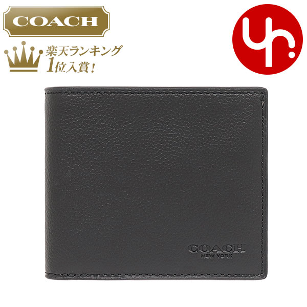 コーチ 【ポイント2倍 6/4 21時-6/6 0時迄】コーチ COACH 財布 二つ折り財布 F67630 67630 ブラック 特別送料無料 スポーツ カーフ レザー コンパクト ID ビルフォールド ウォレット アウトレットメンズ ブランド 通販 タイムセール