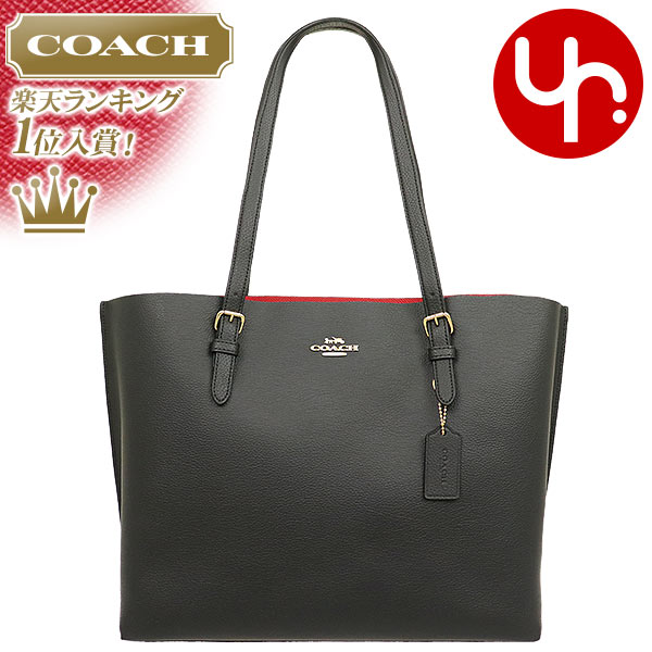 【24時間限定ポイント10倍】コーチ COACH バッグ トートバッグ F01671 1671 ブラック×トゥルーレッド 特別送料無料 ラグジュアリー ペブルド レザー モリー トート アウトレットレディース ブランド 通販 通勤 2021 新春